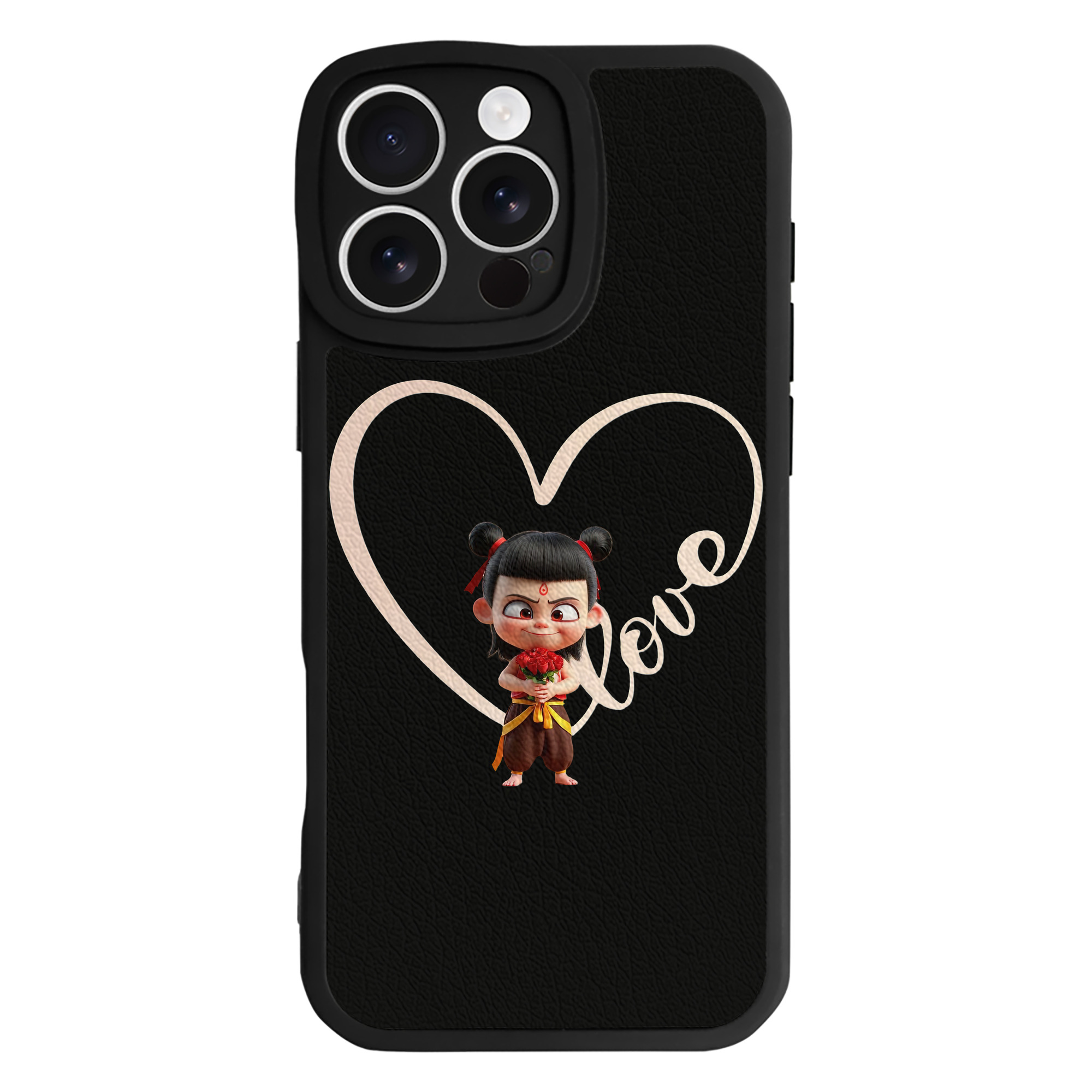（画像用） Ne Zha 2 ナタ 魔童の大暴れ 【iPhone 16シリーズ対応】シリコンスマホケース（レザー調） 材質：シリコン